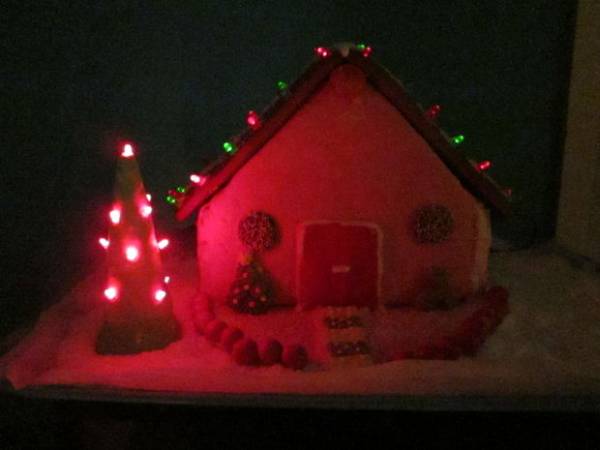 LED Gingerbread house