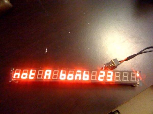 Self contained 16 Digit display Arduino Attiny85