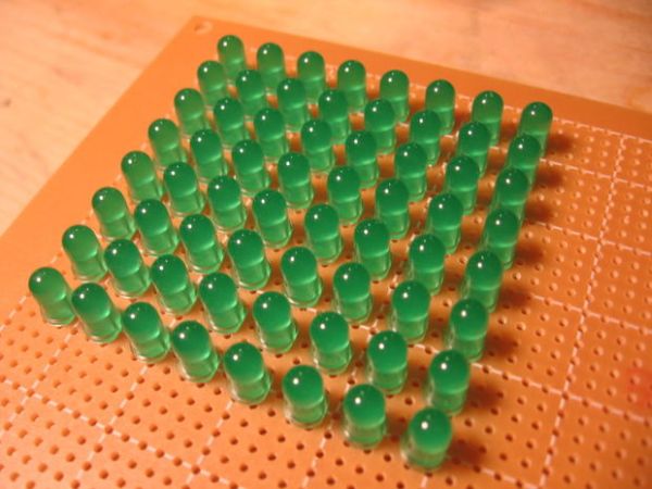 LED matrix using shift registers