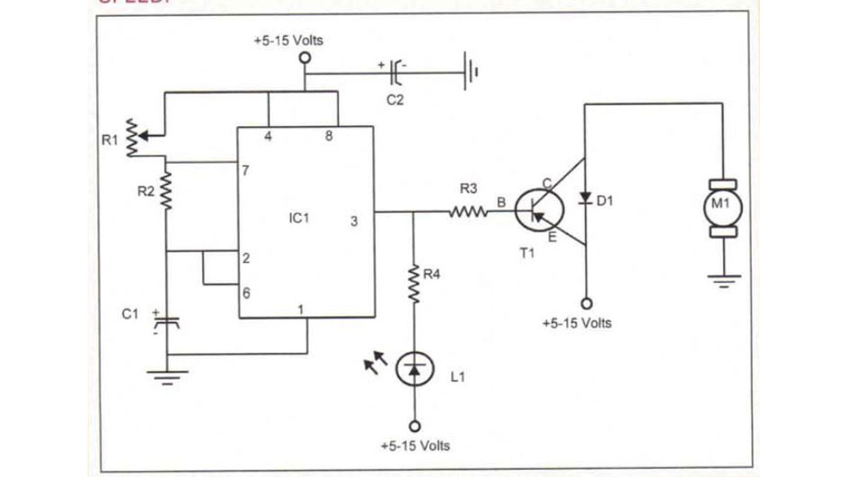 Small DC Motor Pwm Speed Controller schematic
