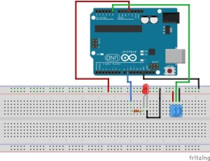 Arduino Circuit to Dim LED with Potentiometer - duino