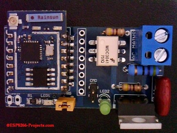 ESP8266 WIFI Web Power Switch for MAINS