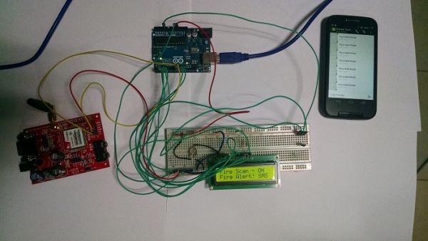 GSM based SMS Alert Fire Alarm System using Arduino