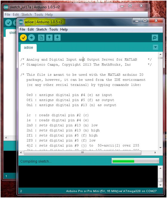 serial communication arduino matlab