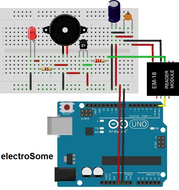 Interfacing EM 18 RFID reader with Arduino Uno