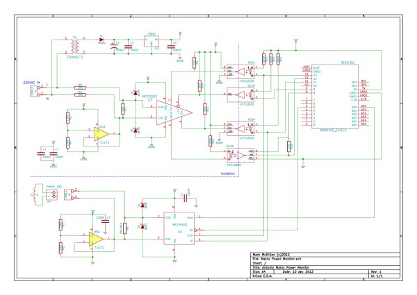 طرح واره مانیتورینگ برق شبکه ایزوله (Arduino).