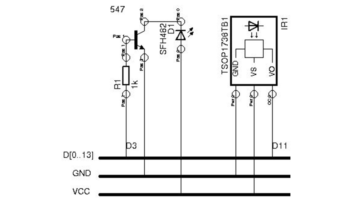 Schematic Arduino remote control