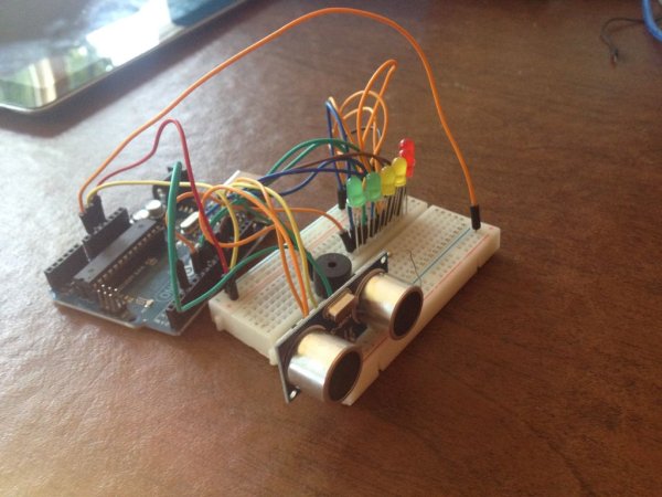 Arduino Distance Detector with a Buzzer and LED's Ultrasonic sensor arduino mega with code