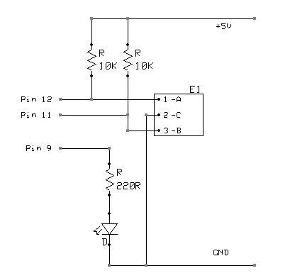 Arduino UNO Tutorial 6 - Rotary Encoder Schematic