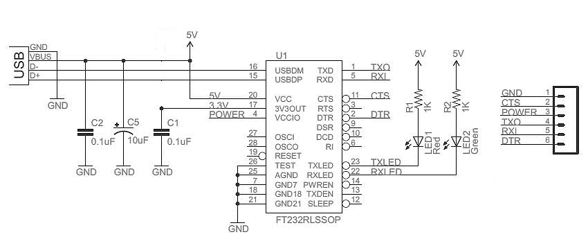 Bootload an ATmega Microcontroller & Build Your Own Arduino – 2 Schematic