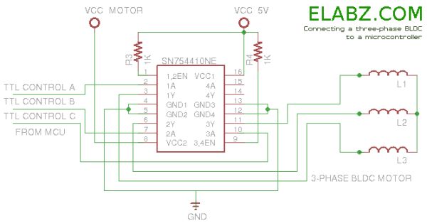 Brushless DC (BLDC) motor with Arduino – Part 2. Circuit and Software Schematic