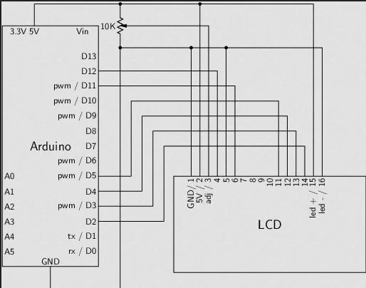 Displaying Arduino data Schematic