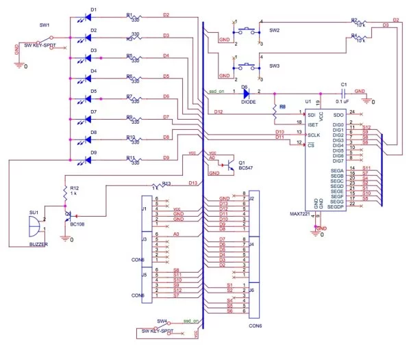General Purpose Input Output Arduino Shield Schematic