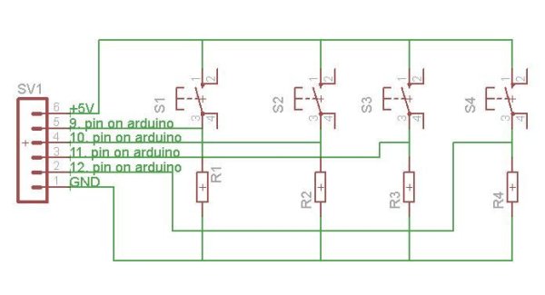 شماتیک ساعت هارد دیسک (ساعت HDD با آردوینو Uno).