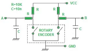 Rotary Encoder & Arduino Schematic