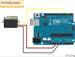 Servo powered peristaltic pump controlled by Arduino