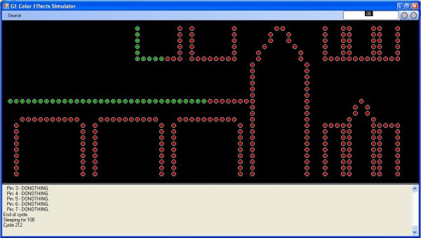 Simulating and controlling GE Color Effects Lights with Arduino