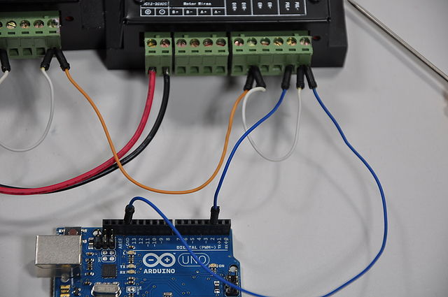 arduino stepper motor serial control cable