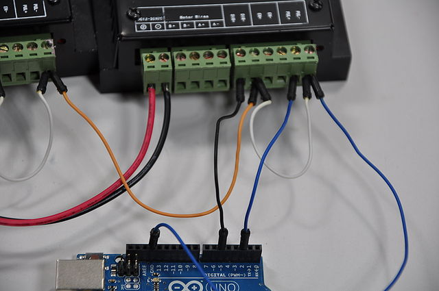 arduino stepper motor serial control cable