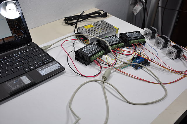 Stepper Motors for all three axis have been connected to their driver boards.