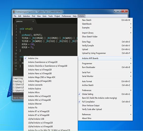 Use Sublime Text 2 to Replace Arduino IDE