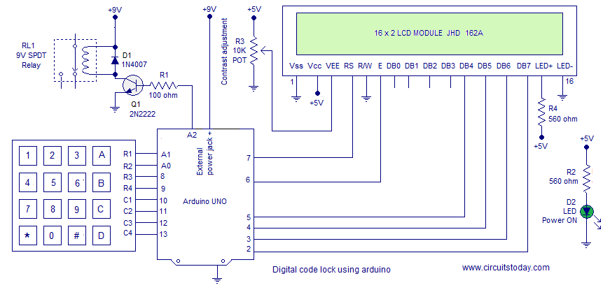 Digital Code Lock using Arduino with LCD Display and User ... house panel wiring basics 