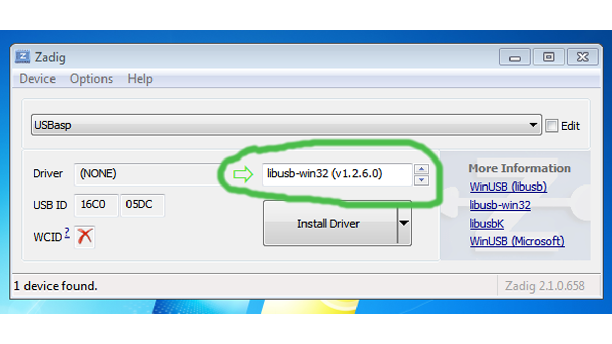 zadig driver installation failed want old driver