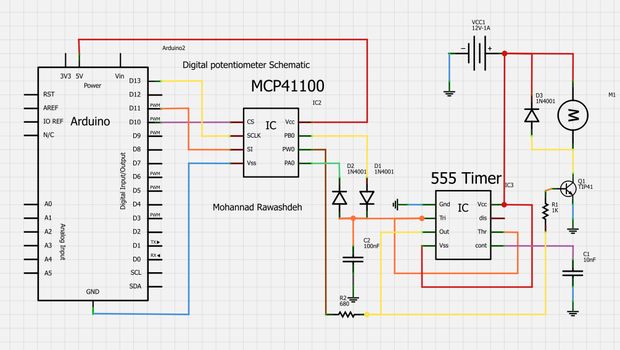 Digital Potentiometer MCP41100 and Arduino