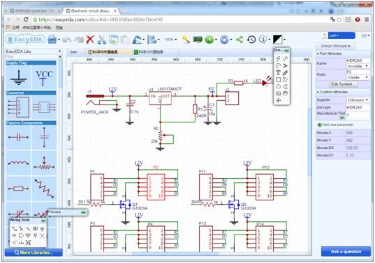 Arduino LED Scroll Bar Schematic