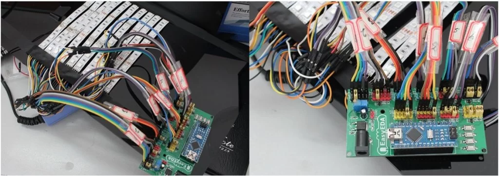 Connect the LED strip to the control board
