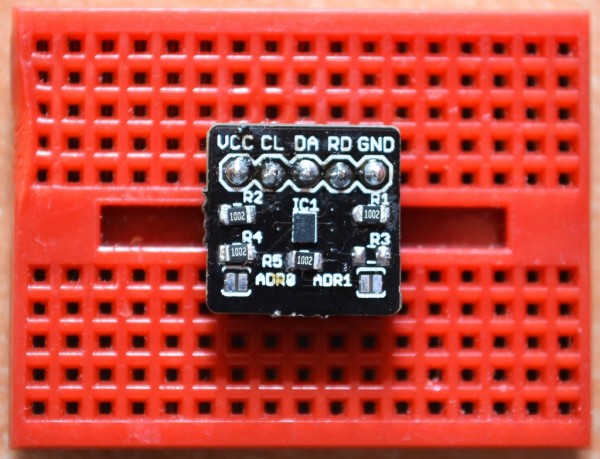 HDC1000 temperature and humidity sensor breakout with Arduino library