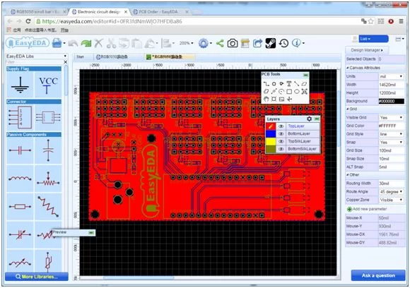 LED Scroll Bar PCB