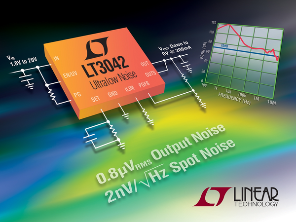 LT3042 20V 200mA Ultralow Noise Ultrahigh PSRR RF Linear Regulator