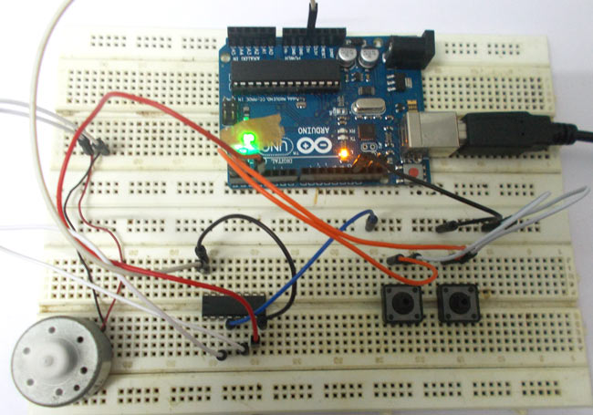 dc motors arduino