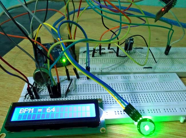 Arduino based Heart rate monitoring over internet