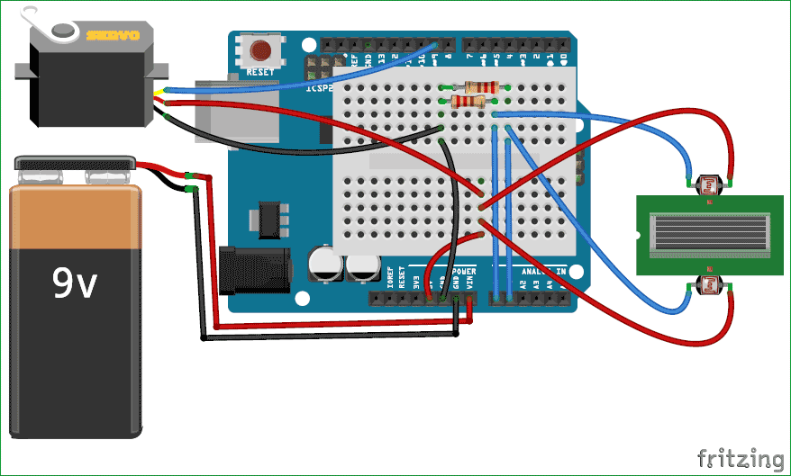 Arduino Solar Tracker using LDR and Servo Motor