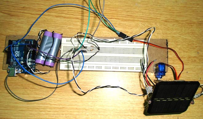 Arduino solar panel tracker using LDR