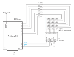 Interfacing 8×8 LED Matrix with Arduino - duino