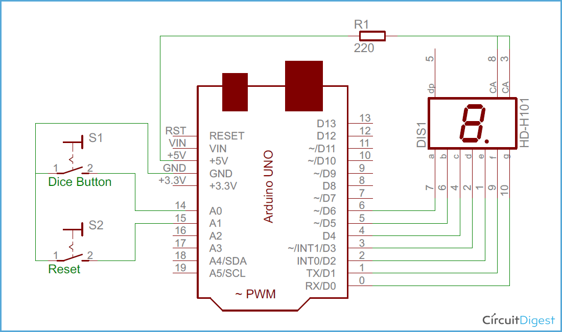 Digital-Dice-Circuit