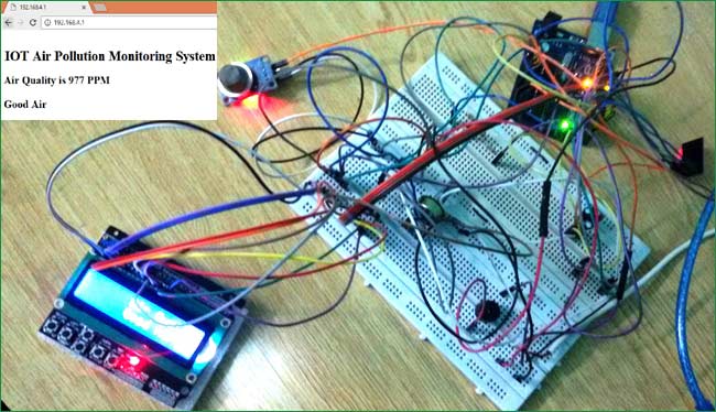 Iot air quality monitoring system using arduino