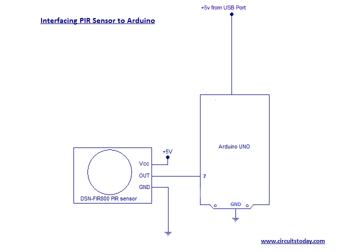 شماتیک Interfacing_PIR_Sensor_to_Arduino