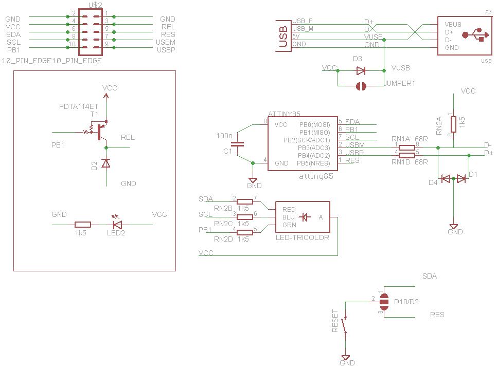 PicoDuino = Digispak + RGB LED + Button + Relay Driver