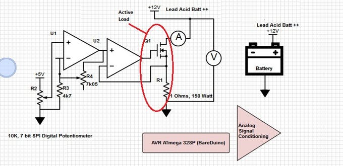 Arduino Lead Acid Battery Capacity Tester-(Updated)