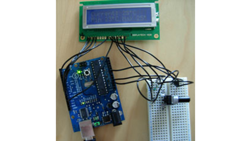 A Simple Arduino LCD Min Max Thermometer