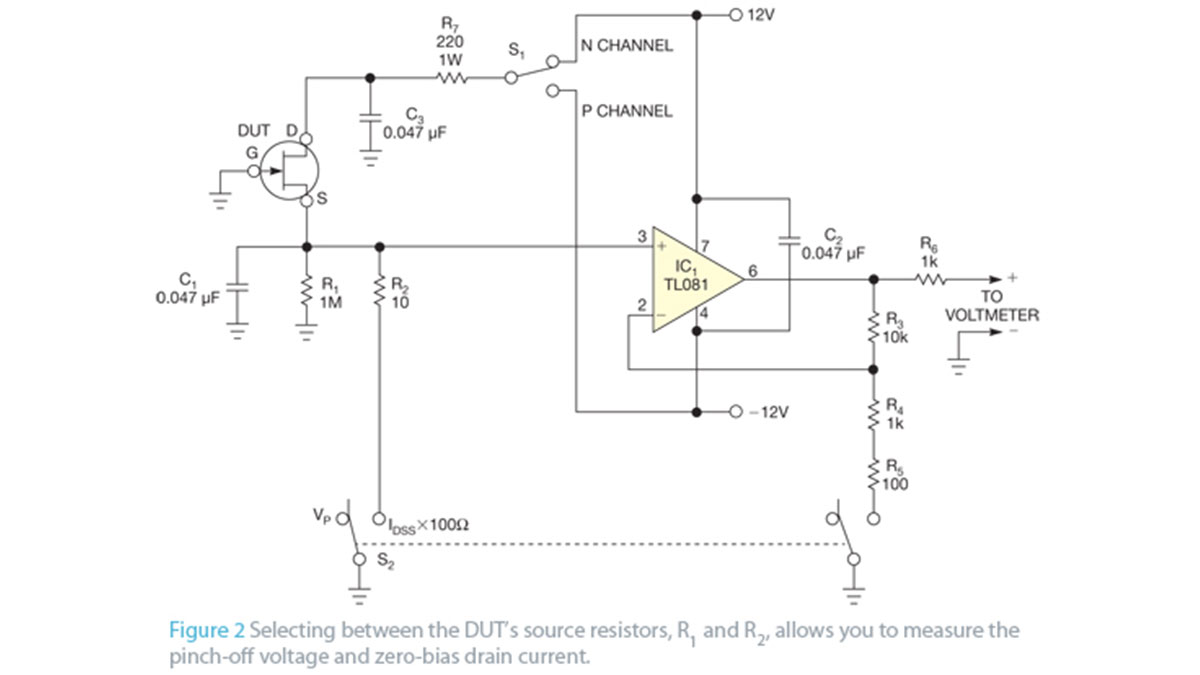 Simple circuit lets you characterize JFETs