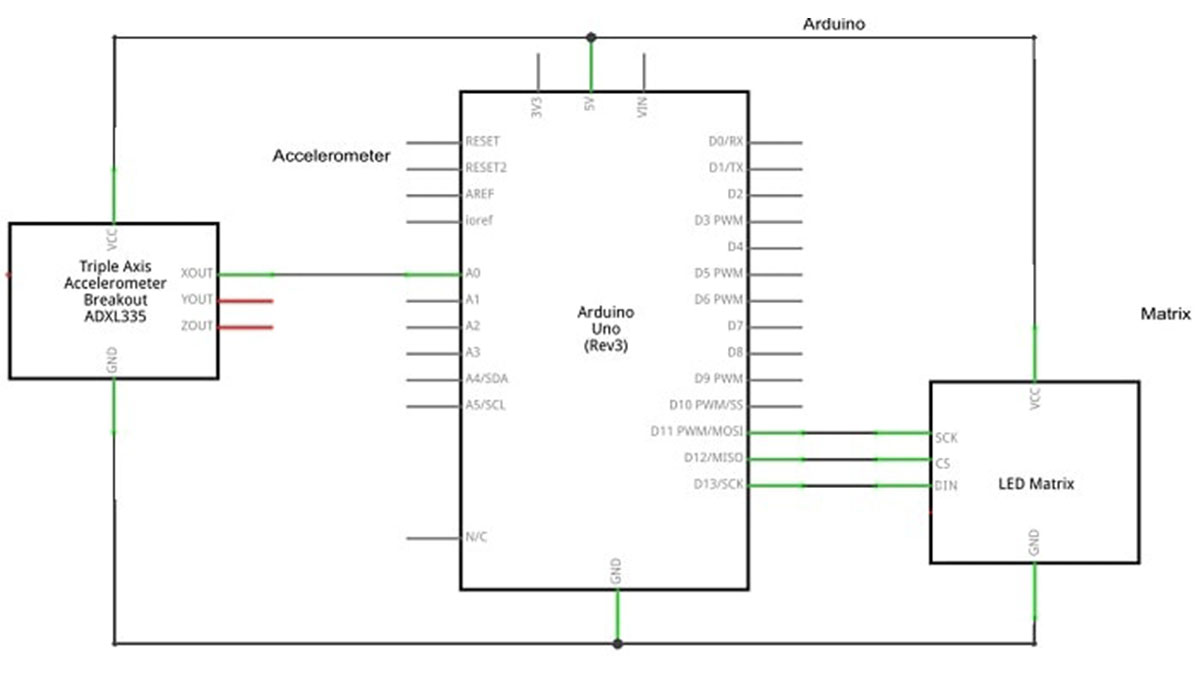 schematic - How to Make a 8bit Dot Matrix Display Using Arduino
