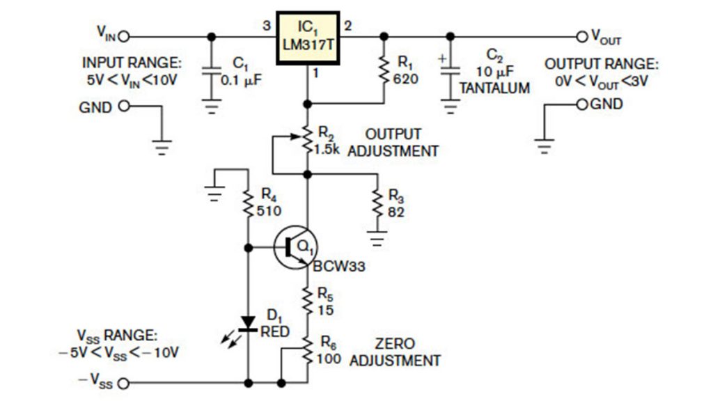 Circuit adds foldback-current protection