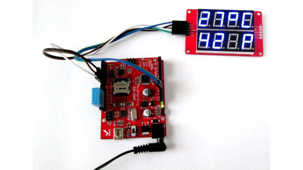 humidity meter with 7 segment LED displays 1