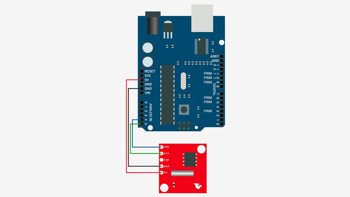 Schematic Do You Have The Time DS1307 RT Clock + Arduino