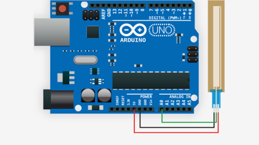 Schematic Touch Sliders With A Softpot Arduino